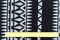 Black-Gray Tribal Printed Cotton-Poly Burnout Mesh Fabric By the Yard